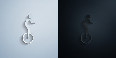 Poster - Beach volleyball paper icon with shadow vector illustration