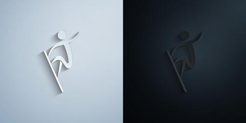Poster - run paper icon with shadow vector illustration