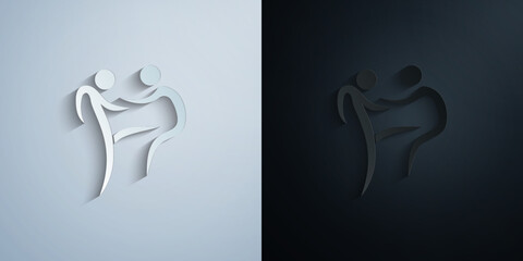 Poster - light gymnastics paper icon with shadow vector illustration