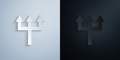 Fototapete - Arrow paper icon with shadow vector illustration