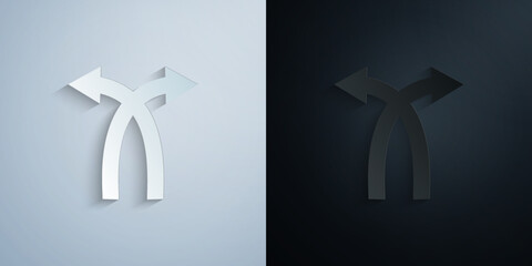 Fototapete - Arrow paper icon with shadow vector illustration