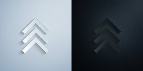 Fototapete - Arrow paper icon with shadow vector illustration