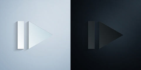 Fototapete - Arrow paper icon with shadow vector illustration