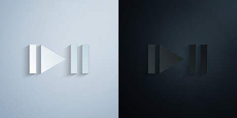 Fototapete - Arrow paper icon with shadow vector illustration