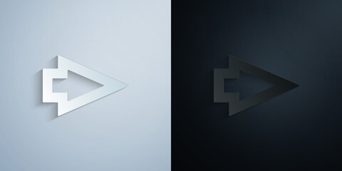 Fototapete - Arrow paper icon with shadow vector illustration