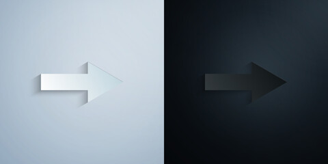 Fototapete - Arrow paper icon with shadow vector illustration