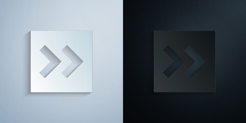 Fototapete - Arrow, forward paper icon with shadow vector illustration