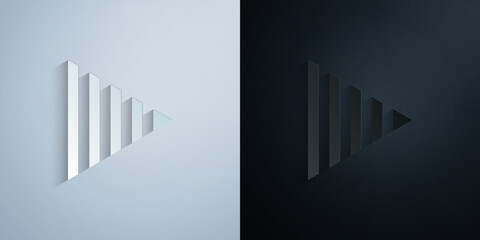 Fototapete - Arrow paper icon with shadow vector illustration