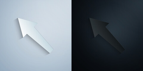 Fototapete - Arrow paper icon with shadow vector illustration