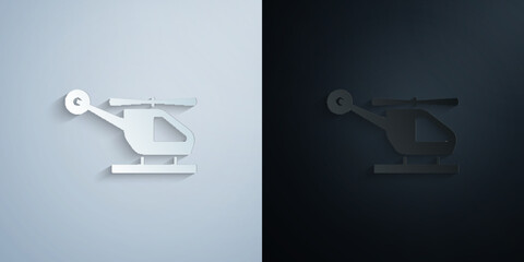 Poster - plane, airplane paper icon with shadow vector illustration