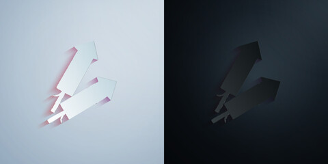 Poster - fireworks colored paper icon with shadow vector illustration