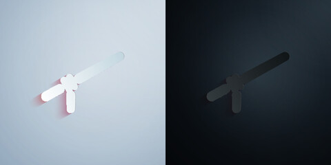 Poster - balloon for toys colored paper icon with shadow vector illustration