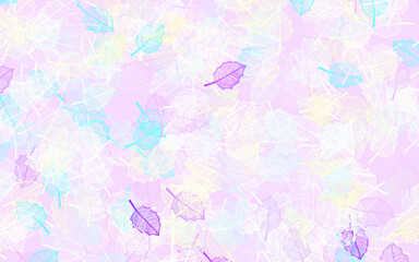 Poster - light multicolor vector abstract pattern with leaves.