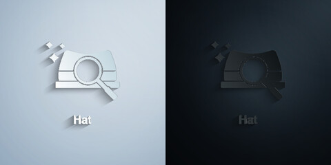 Poster - Online marketing, hat paper icon with shadow vector illustration