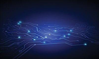 Fototapete - Abstract technology background Hitech communication concept innovation background, vector illustration.