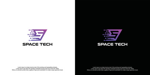 Modern Space Technology Logo Design