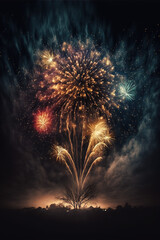 Spectacular Colourful New Year Fireworks