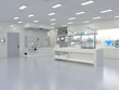 © phonlamaiphoto - White futuristic laboratory interior in semiconductor manufacturing factory