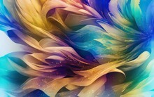 Feathery Abstract Background Wallpaper, Pastel Flow