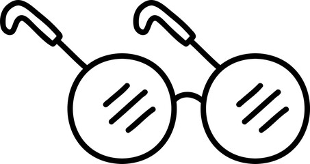 Poster - Hand Drawn round glasses illustration