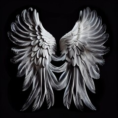  a white wing with black background and a black background with a black background and a white wing with black background. Generative AI