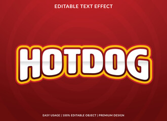 Poster - hotdog text effect template with abstract font style use for brand and logo vector illustration. abstract background poster