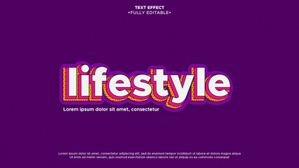 Poster - modern and simple text effect with halftone effect and 3d shadow style