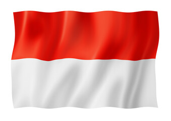 Wall Mural - Indonesian flag isolated on white