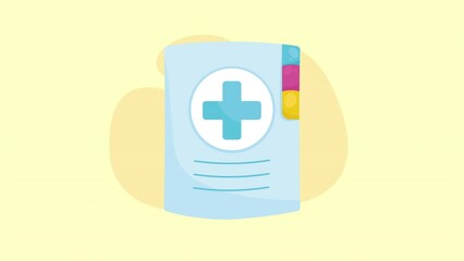 Sticker - medical file document data animation