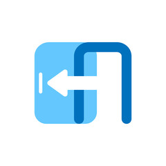 Poster - exit button concept illustration flat design vector eps10. graphic element for ui