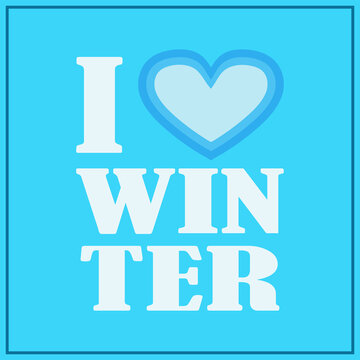 I love winter banner.  Vector design.