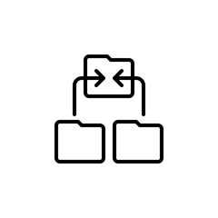 Fototapete - folder management vector icon. office and business icon outline style. perfect use for logo, presentation, website, and more. simple modern icon design line style