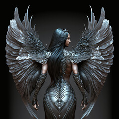 Poster - angel with steal wings