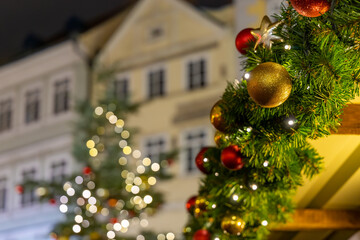 Sticker - Christmas decoration in Prague, Czech Republic