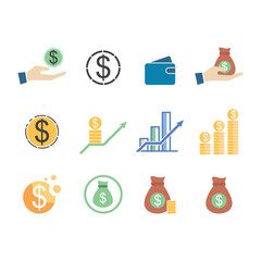 Sticker - Business Finance logo icon vector