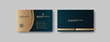 © Md Hafijul - Dark blue and golden modern corporate business card template design. Simple clean creative business card template