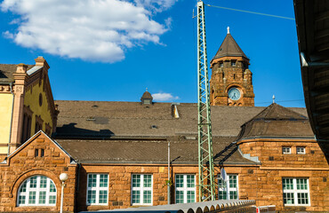 Poster - Giessen Train Station, a wedge station in Hesse, Germany