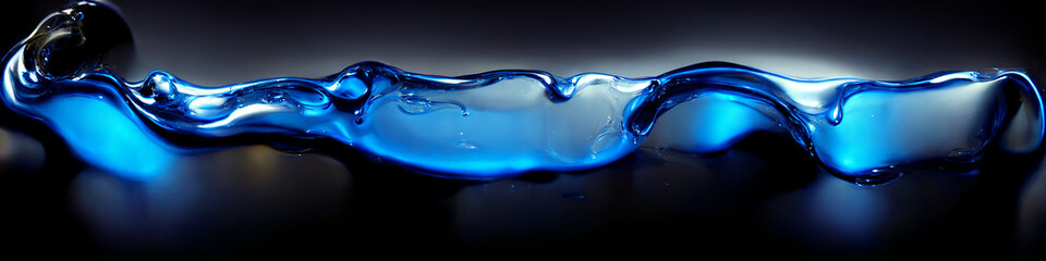 Poster - Wave color Liquid shape. Abstract design created with Generative Ai technology