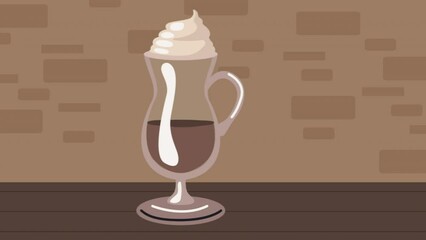 Poster - iced coffee drink in cup