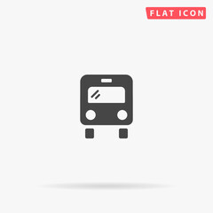 Poster - Bus flat vector icon. Hand drawn style design illustrations.