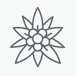 edelweiss flower symbol alpinism alps germany austria swiss logo