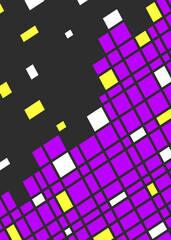 Poster - Abstract background with colorful irregular square pattern. Abstracts pixelate background