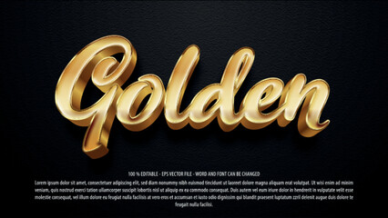 Gold 3d style editable text effect