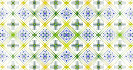 Poster - Color Geometric pattern. Colorful ornamental graphic design. Mosaic ornaments.