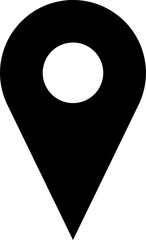 Poster - Black Location Pointer Pin or You Are Here Marker Sign Icon. Vector Image.