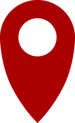Poster - red location pointer pin or you are here marker sign icon. vector image.
