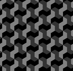 Canvas Print - Vector modern seamless geometry pattern hexagon black and white background