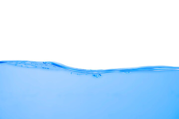  Water wave with bubbles on a white