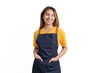 © Phushutter - Smiling female asian people wearing apron working in a bakery coffee shop owner isolated on white background.