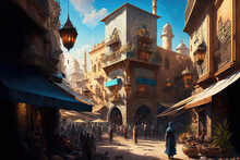 Generative AI : A Busy Market In Medieval Morocco